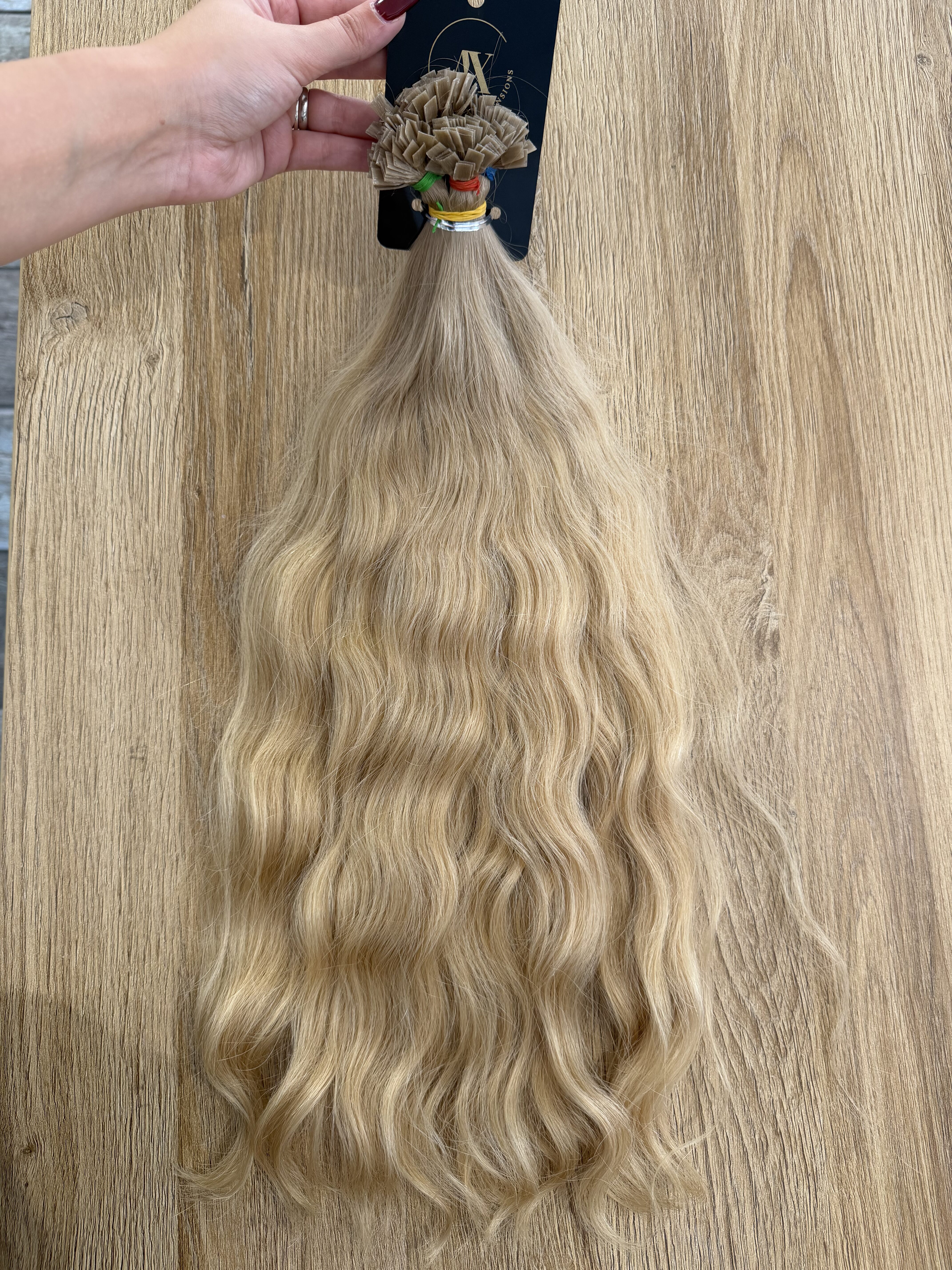Славянска коса кератинови кичури тъмно русо 60 см. 130 гр. - Image 3