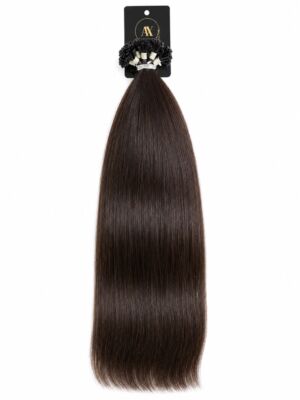 Славянска коса на кератинови кичури натурална небоядисвана -5. 55см. 150 гр.